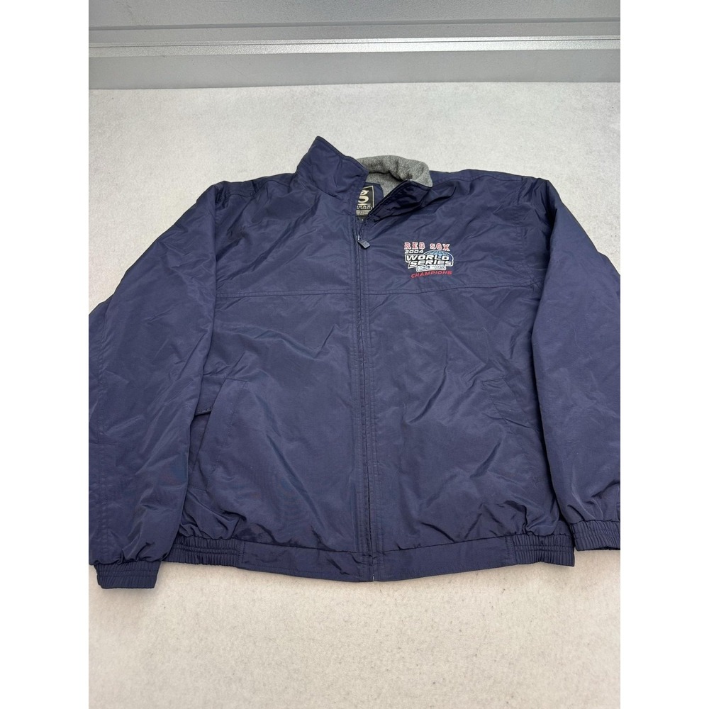 Vintage Boston Red Sox Jacket Mens Large MLB 2004 World Series Gear For Sports